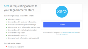 Connect Web Store to Xero