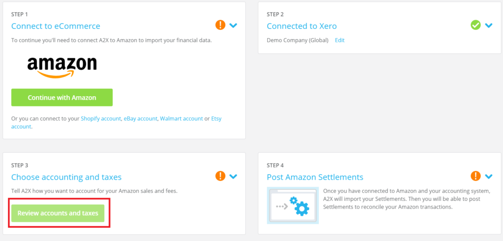 Chart of Accounts set up