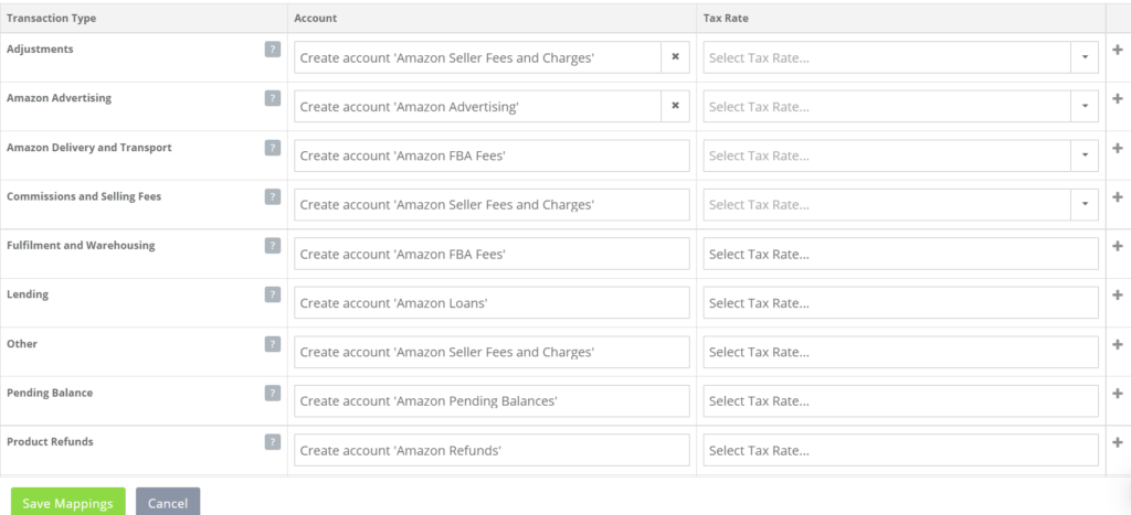 Set up Chart of accounts