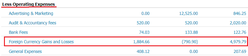 Foreign Currency Gains and Losses